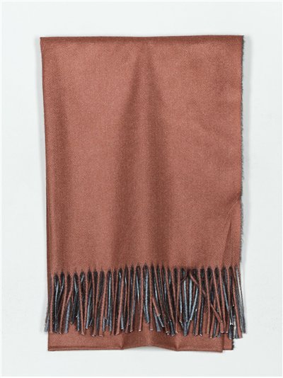 Bufanda reversible flecos