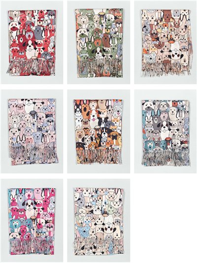 Bufanda perritos flecos 2