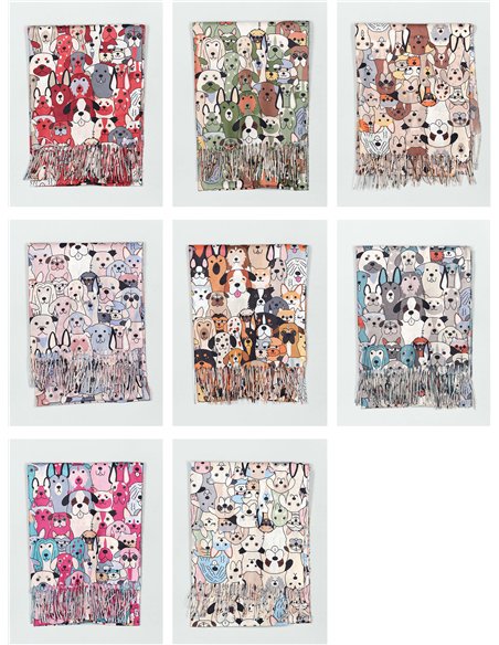 Bufanda perritos flecos