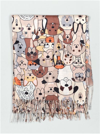 Bufanda perritos flecos