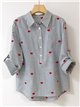 Blusa rayas con corazones bordados