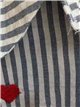 Blusa rayas con corazones bordados