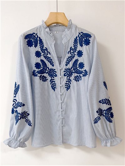 Camisa rayas con bordados