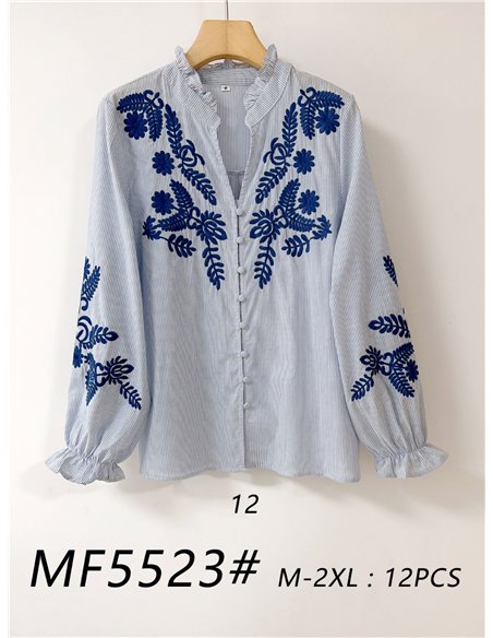 Camisa rayas con bordados