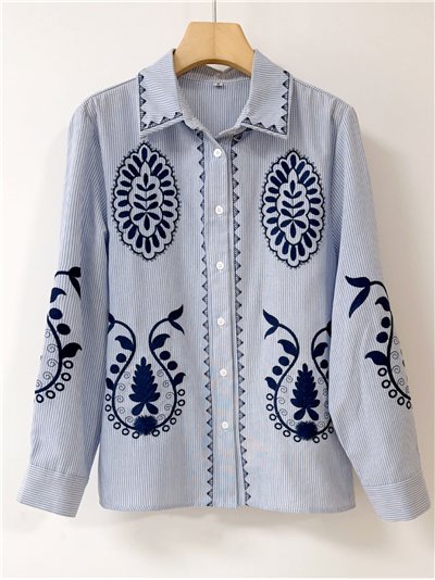 Camisa rayas con bordados