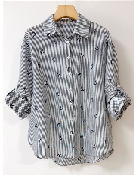 Camisa rayas anclas