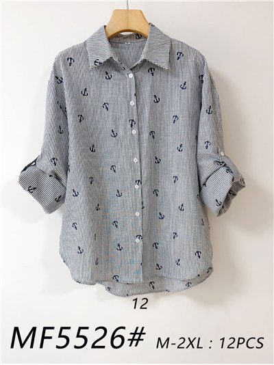 Camisa rayas anclas 2