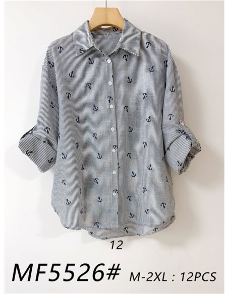 Camisa rayas anclas