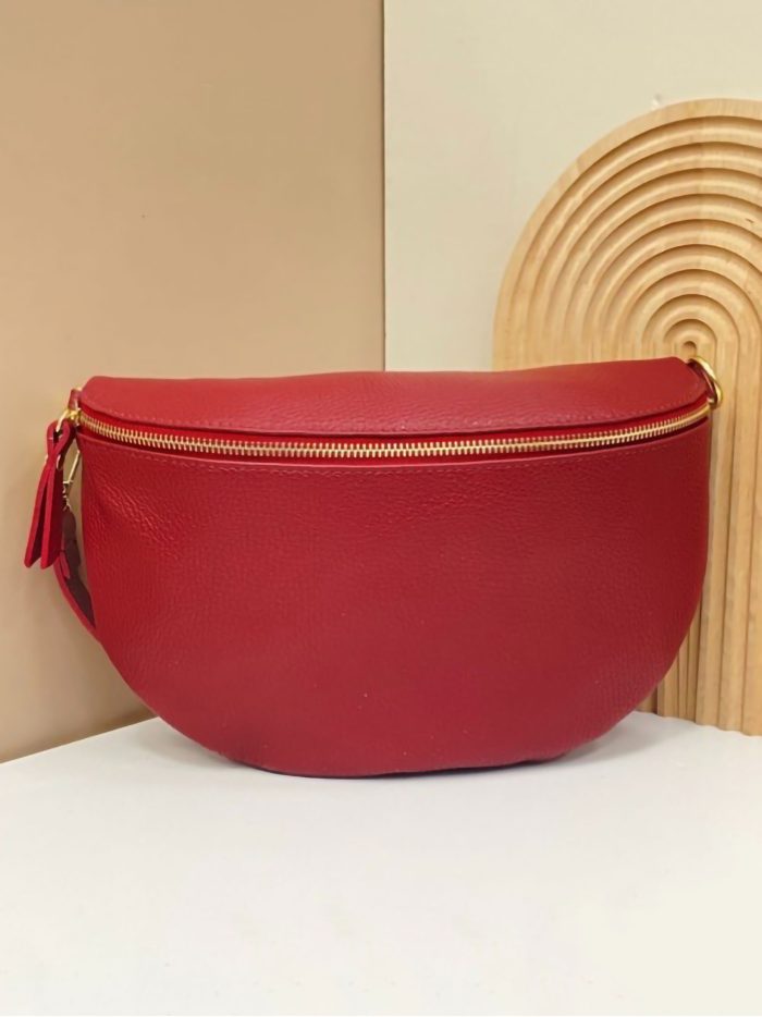 Bandolera piel media luna