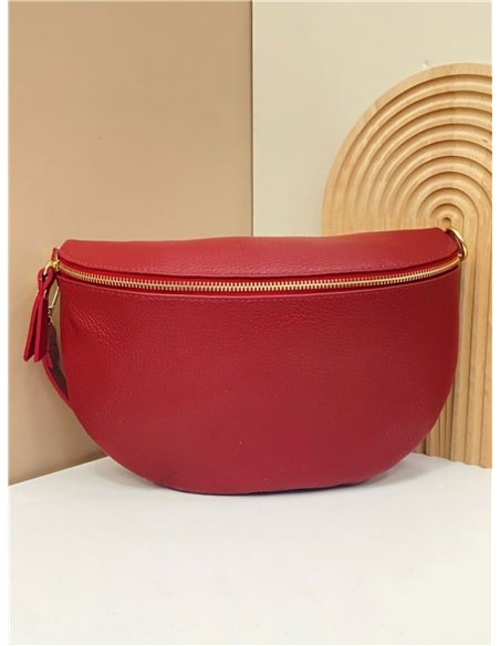 Bandolera piel media luna