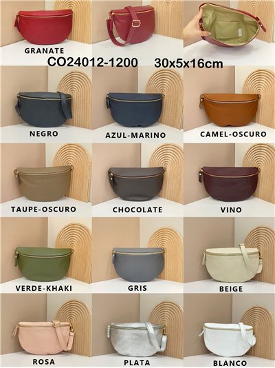 Bandolera piel media luna