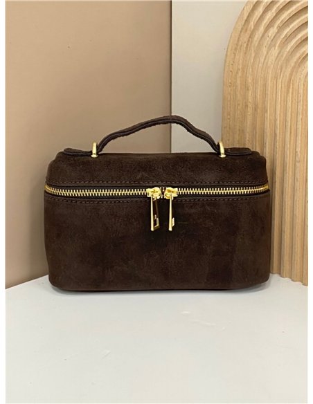 Mini bolso de mano piel serraje