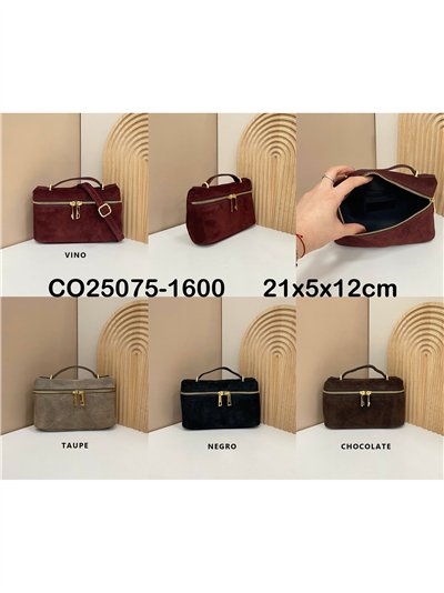 Mini bolso de mano piel serraje