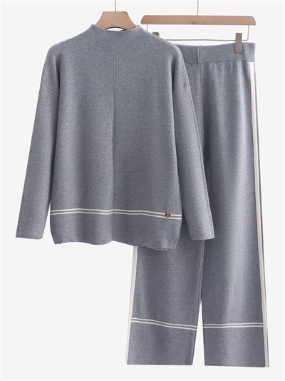 Conjunto Jersey contraste + Pantalón