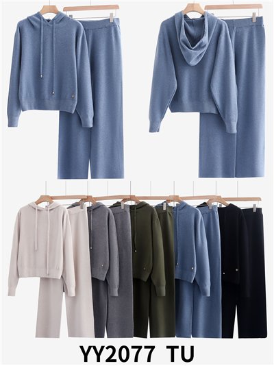 Conjunto Sudadera punto capucha + Pantalón 2