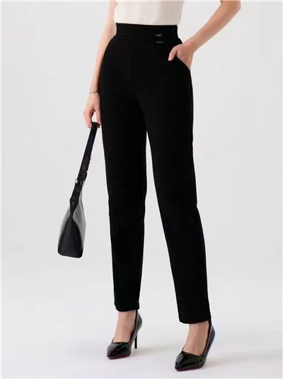 Pantalón elástico tiro alto