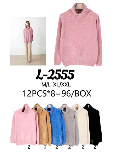 Jersey de punto cuello vuelto