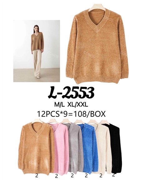 Jersey básico cuello pico