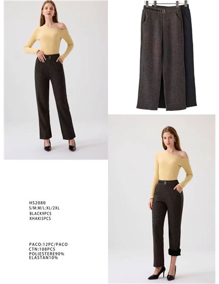 Pantalón estampado afelpado