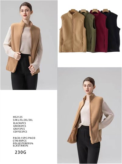 Chaleco polar borrego con cremallera 2