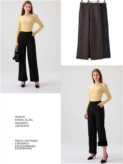 Pantalón recto estampado afelpado 2