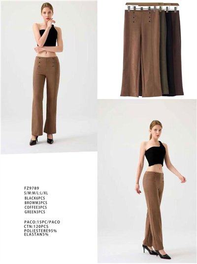 Pantalón efecto ante botones 2