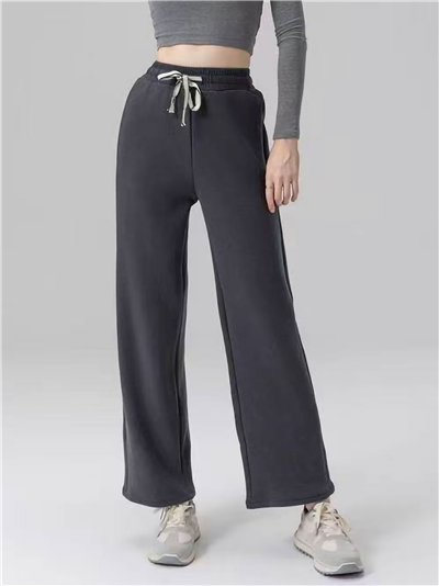 Pantalón recto afelpado