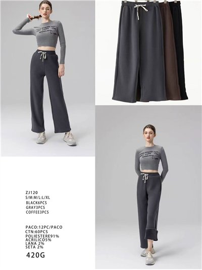 Pantalón recto afelpado 2