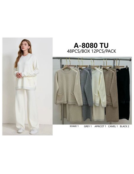 Conjunto Jersey bolsillos + Pantalón recto