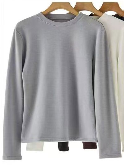 Camiseta polar cuello redondo