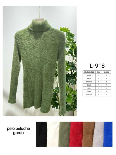 Roll neck faux fur sweater 2