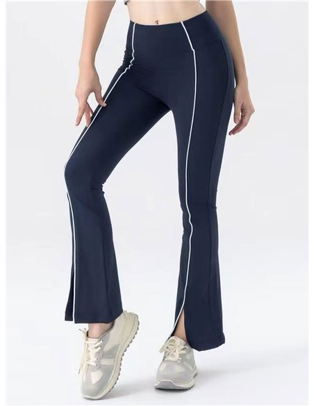 Leggings flare contraste abertura