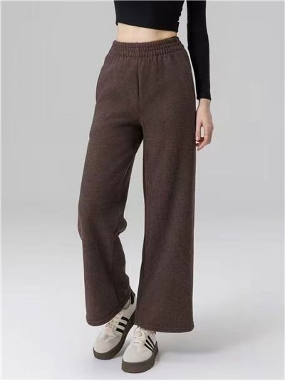 Pantalón recto forrado polar