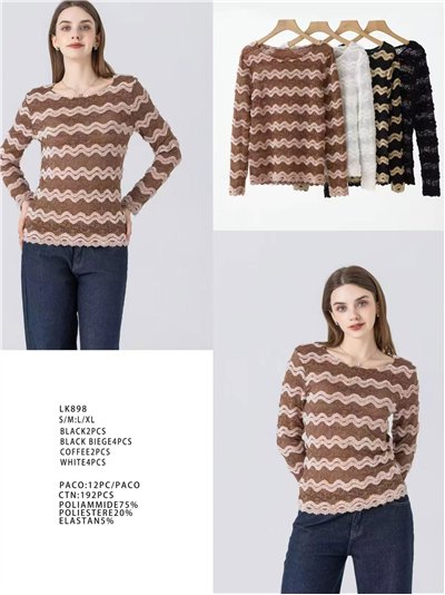 Camiseta encaje zigzag 2