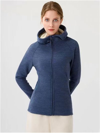 Chaqueta capucha forro borreguito