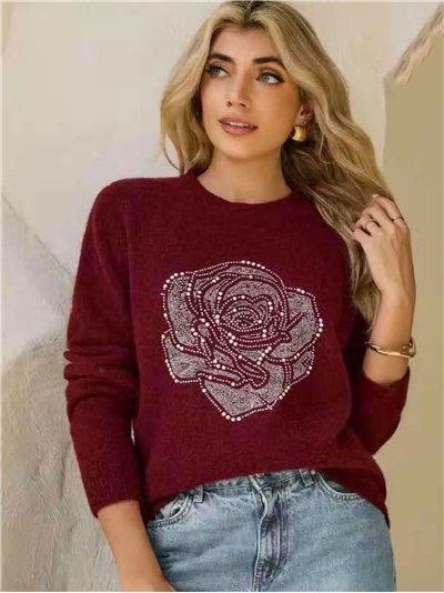 Jersey rosa con strass