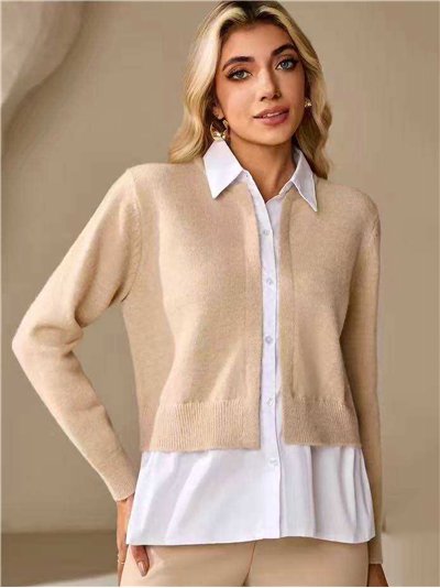 Jersey efecto camisa