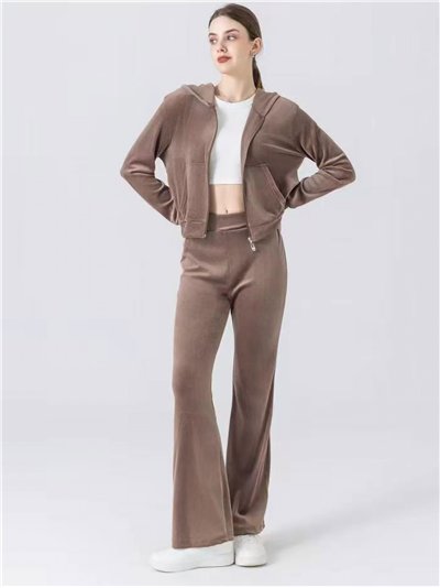 Conjunto Chaqueta terciopelo con capucha + Pantalón