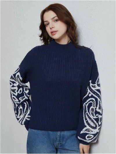 Jersey manga lentejuelas