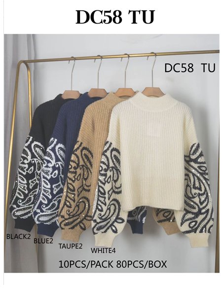 Jersey manga lentejuelas