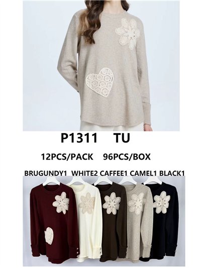 Jersey amplio aplique corazón 2