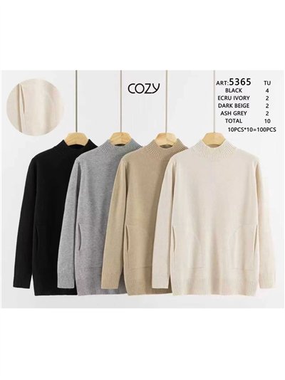 Jersey cuello perkins con bolsillos 2