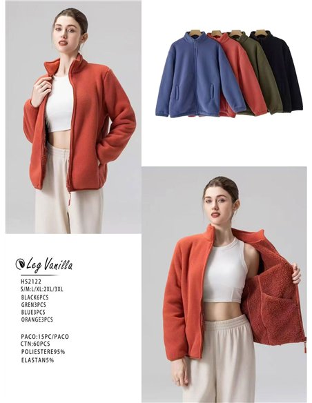 Sherpa fleece zip jacket