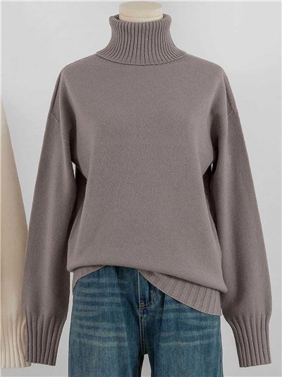 Jersey cuello vuelto sin costuras