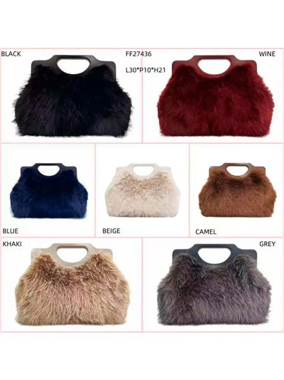 Bolso de mano efecto pelo