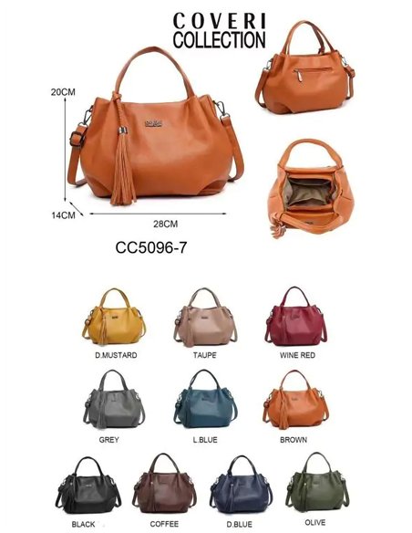 Bolso de mano con borla