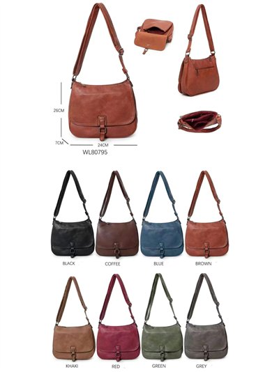 Bandolera con solapa y hebilla