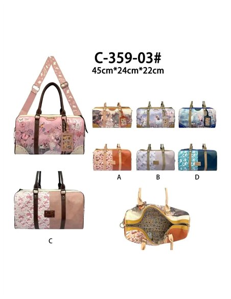 Bolso bowling estampado