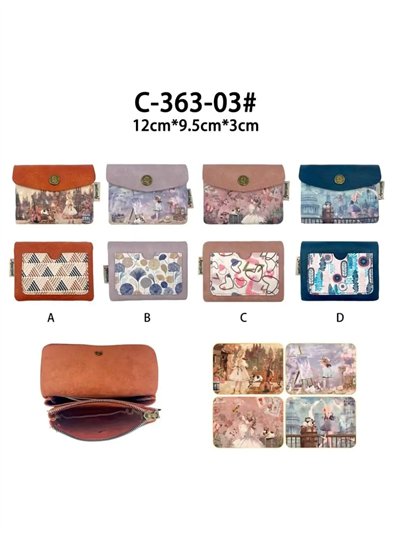 Monedero estampado solapa