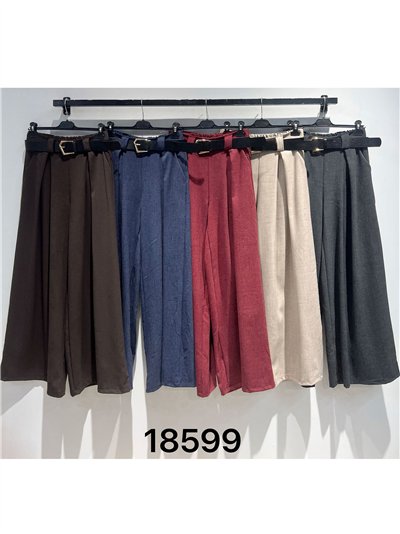 Pantalón palazzo con cinturón